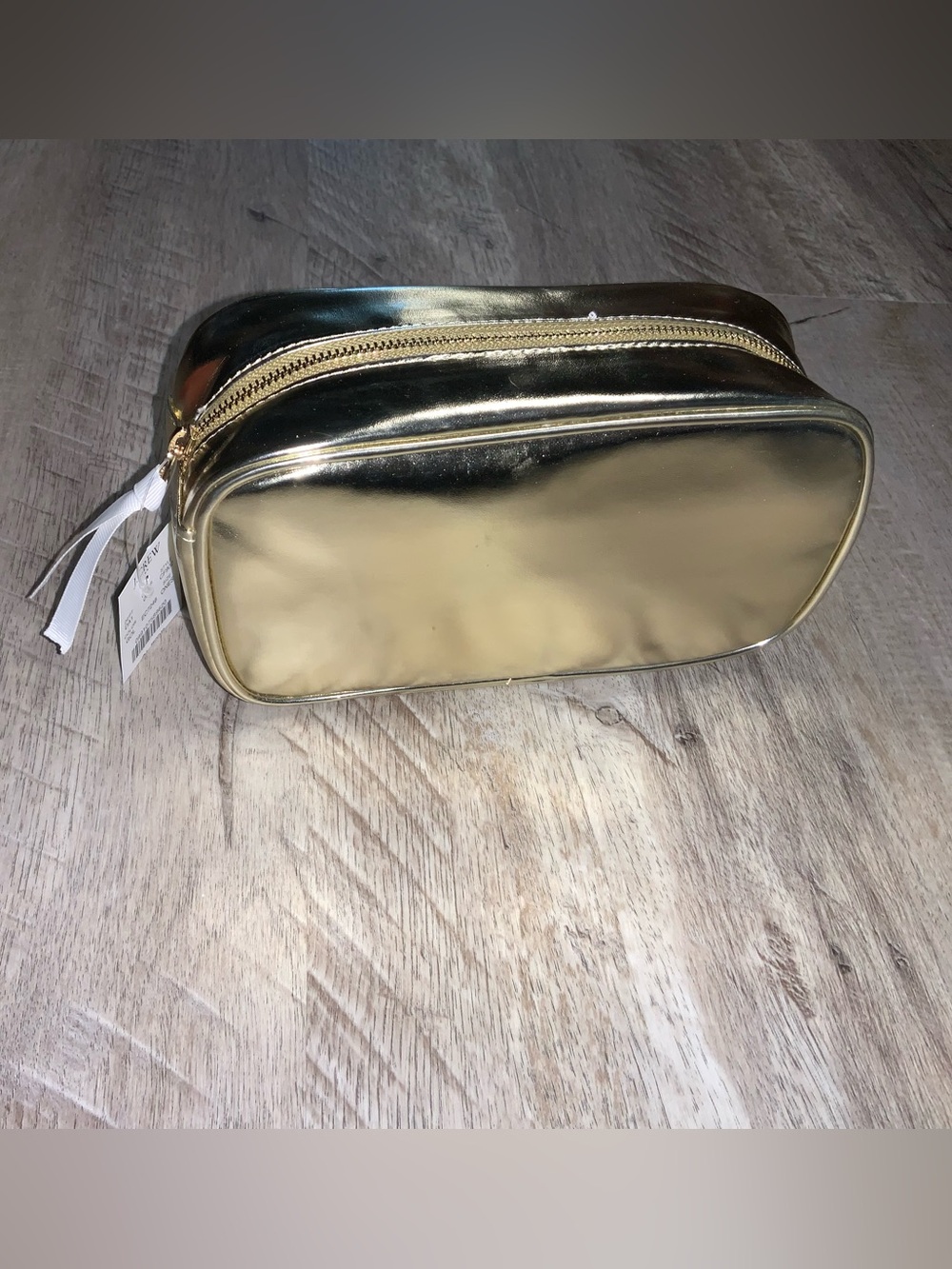 (Bin 4) J. Crew Gold Metallic Cosmetic Pouch